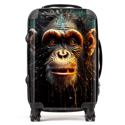 Warren Reed Designer Splashart Monkey Face SuitcaseCabin from B&Q