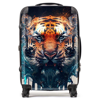 Warren Reed Designer Tiger Face Splashart SuitcaseMedium from B&Q