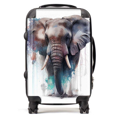 Warren Reed Designer Elephant Splashart SuitcaseCabin from B&Q