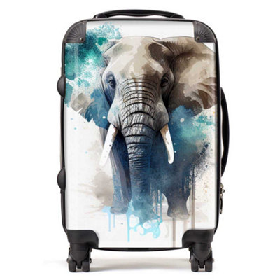 Warren Reed Designer Majestic Elephant Splashart SuitcaseCabin from B&Q