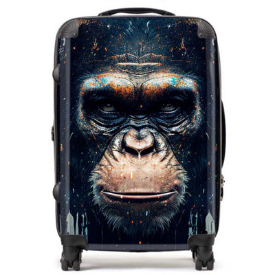 Warren Reed Designer Gorilla Face Splashart SuitcaseMedium from B&Q