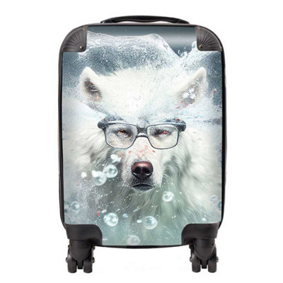 Warren Reed Designer White Wolf Splashart SuitcaseMini Cabin from B&Q