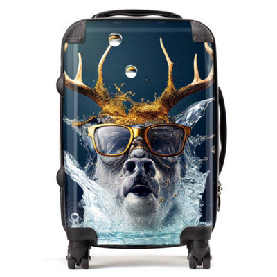 Warren Reed Designer Stag Splashart SuitcaseCabin from B&Q