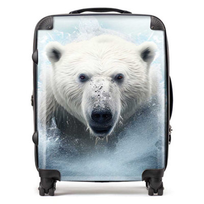 Warren Reed Designer Polar Bear Splashart SuitcaseLarge from B&Q