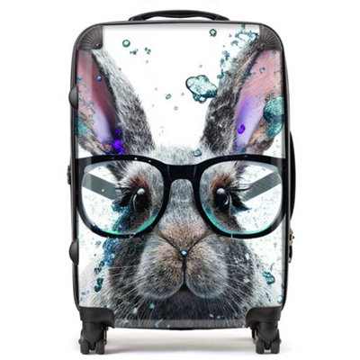 Warren Reed Designer Rabbit Splashart SuitcaseMedium from B&Q