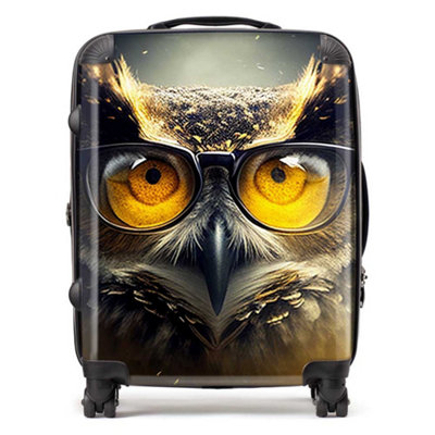 Warren Reed Designer Owl Splashart SuitcaseLarge from B&Q