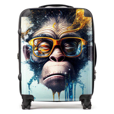 Warren Reed Designer Monkey Splashart SuitcaseLarge from B&Q