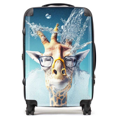 Warren Reed Designer Giraffe Splashart SuitcaseMedium from B&Q