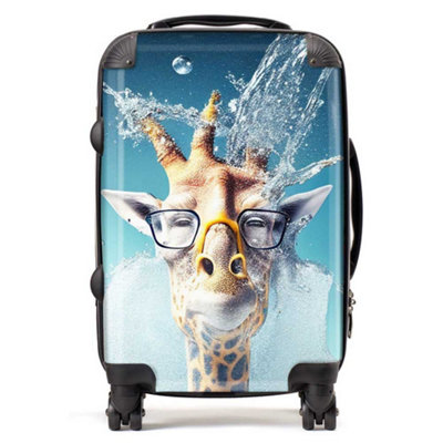 Warren Reed Designer Giraffe Splashart SuitcaseCabin from B&Q