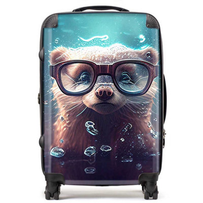 Warren Reed Designer Ferret Splashart Water SuitcaseMedium from B&Q