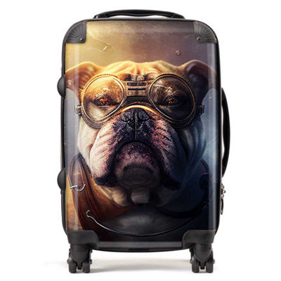 Warren Reed Designer Bulldog Splashart Golden SuitcaseCabin from B&Q