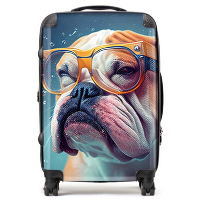 Warren Reed Designer Bulldog Splashart SuitcaseMedium from B&Q