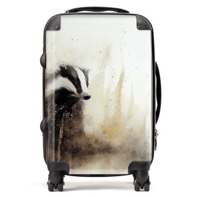 Warren Reed Designer Badger Watercolour SuitcaseCabin from B&Q