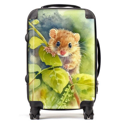 Warren Reed Designer Dormouse Watercolour SuitcaseCabin from B&Q