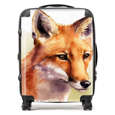 Warren Reed Designer Fox Watercolour SuitcaseLarge from B&Q