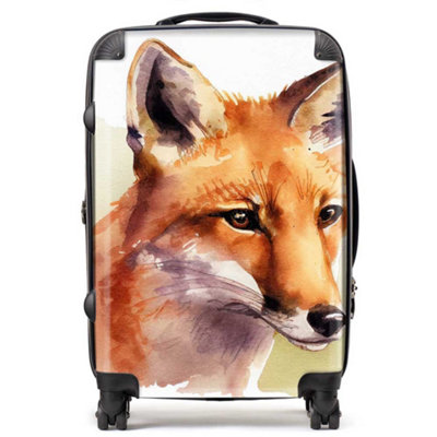 Warren Reed Designer Fox Watercolour SuitcaseMedium from B&Q