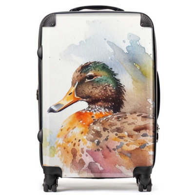 Warren Reed Designer Mallard Watercolour SuitcaseMedium from B&Q