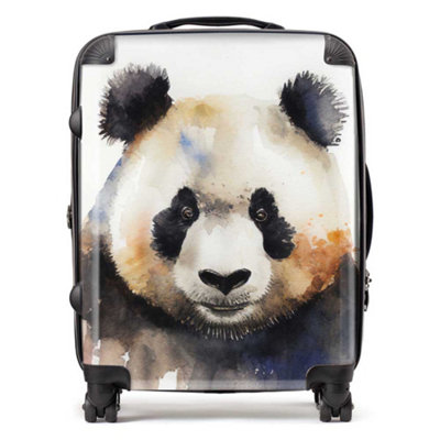 Warren Reed Designer Panda Watercolour SuitcaseLarge from B&Q