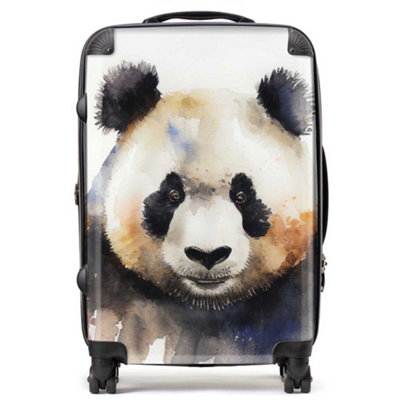 Warren Reed Designer Panda Watercolour SuitcaseMedium from B&Q
