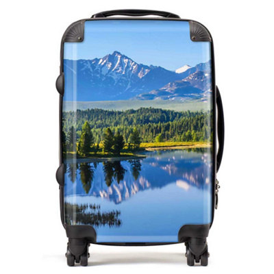 Warren Reed Designer Summer Mountain Lake SuitcaseCabin from B&Q