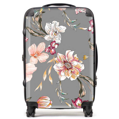 B&Q -  PeonyLilyTulipDaisy Colorful SuitcaseMedium