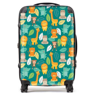 Warren Reed Designer Jungle Animals SuitcaseMedium from B&Q
