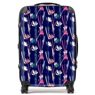Warren Reed Designer Hand Drawn Wild Flowers SuitcaseMedium from B&Q