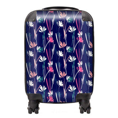 Warren Reed Designer Hand Drawn Wild Flowers SuitcaseMini Cabin from B&Q