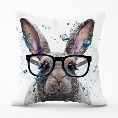 Warren Reed Designer Rabbit Splashart Cushions 45Cm X 45Cm from B&Q