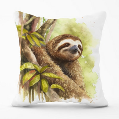 Warren Reed Designer Sloth Watercolour Cushions 45Cm X 45Cm from B&Q