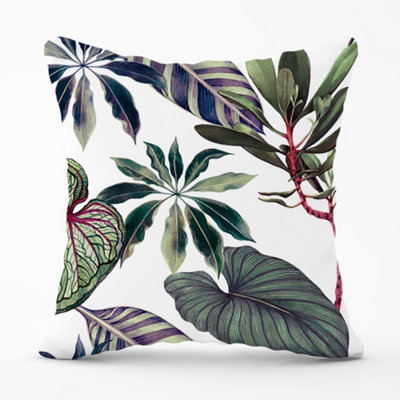 Warren Reed Designer Watercolor Tropical Leaf Cushions 60Cm X 60Cm from B&Q