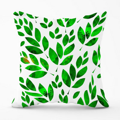 Warren Reed Designer Watercolor Abstract Leaves Cushions 45Cm X 45Cm from B&Q