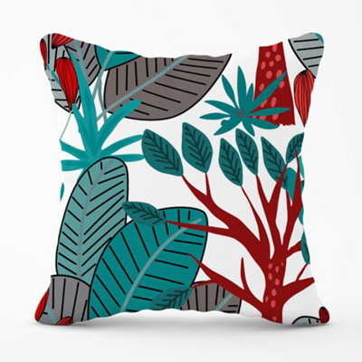 Warren Reed Designer Jungle Exotic Summer Tropical Leaves Cushions 60Cm X 60Cm from B&Q