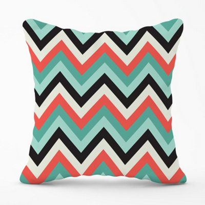Warren Reed Designer Geometric Colored Chevron Pattern Cushions 60Cm X 60Cm from B&Q