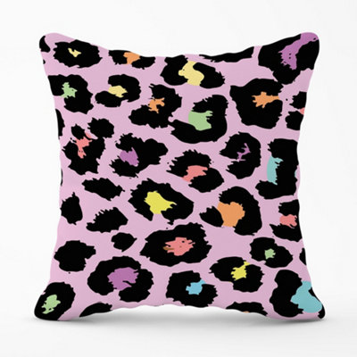 Warren Reed Designer Pink Leopard Print Cushions 45Cm X 45Cm from B&Q