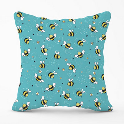 Warren Reed Designer Hand Drawn Busy Bees Cushions 45Cm X 45Cm from B&Q