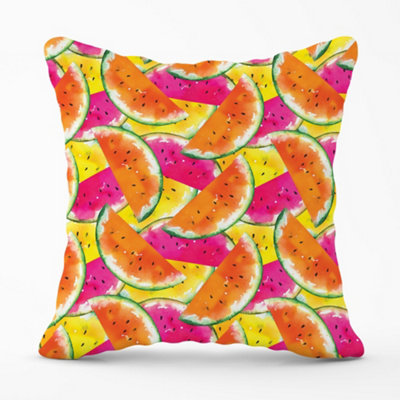 Warren Reed Designer Watermelon Design Cushions 45Cm X 45Cm from B&Q