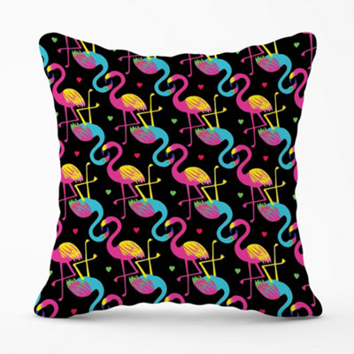 Warren Reed Designer Vivid Flamingo Pattern Cushions 60Cm X 60Cm from B&Q