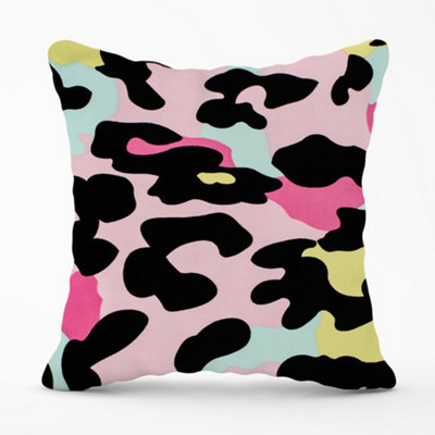 Warren Reed Designer Colourful Leopard Print Cushions 45Cm X 45Cm from B&Q