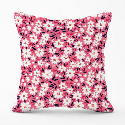 Warren Reed Designer Small Cute White Flower Pattern Cushions 45Cm X 45Cm from B&Q