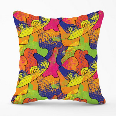 B&Q -  Bright Abstract Pattern Cushions 45Cm X 45Cm