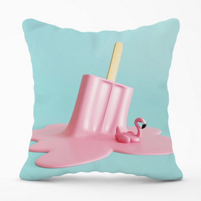 Warren Reed Designer Flamingo Ice Cream Cushions 60Cm X 60Cm from B&Q
