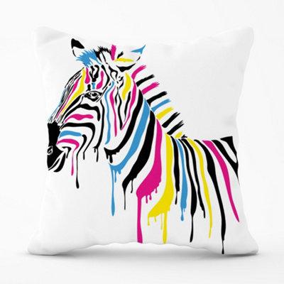 B&Q -  Multi Coloured Zebra Cushions 60Cm X 60Cm