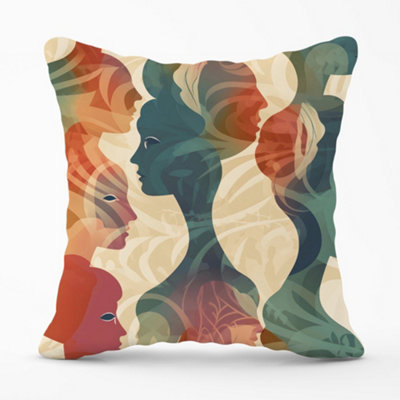 Warren Reed Designer Coloured Silhouette Cushions 45Cm X 45Cm from B&Q