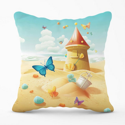 Warren Reed Designer Butterflies On A Beach Holiday Cushions 45Cm X 45Cm from B&Q