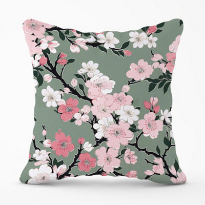B&Q -  Pink Floral Abstract Pattern Cushions 45Cm X 45Cm