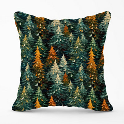 Warren Reed Designer Impasto Style Christmas Trees Cushions 45Cm X 45Cm from B&Q