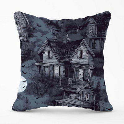 Warren Reed Designer Spooky Shadowy Haunted House Cushions 45Cm X 45Cm from B&Q