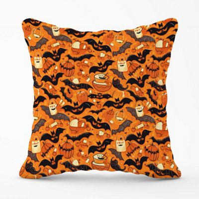 Warren Reed Designer Candy-Filled Treat Bags And Bats Cushions 45Cm X 45Cm from B&Q