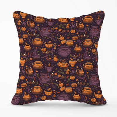 Warren Reed Designer Wicked Witches Bubbling Cauldrons Cushions 45Cm X 45Cm from B&Q